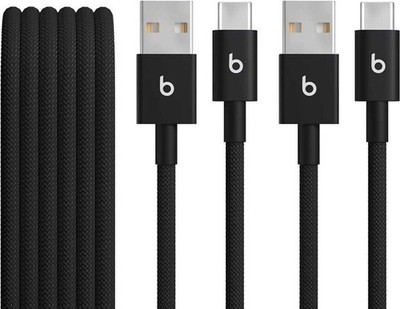 Original Apple Beats USB-A auf USB-C 2-Pack Kabel 1,5m MDGH4ZM/A Schwarz OVP
