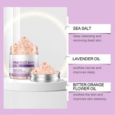 1Pcs Pink Foot Bath Salt Exfoliating Bath Salt 100g Foot Soak Bath Salt Scrub