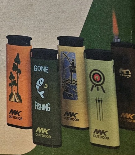 MK Lighter 9G Flint Strike Refillable Lighters BBQ Lighters Classic Pocket 5 Ct