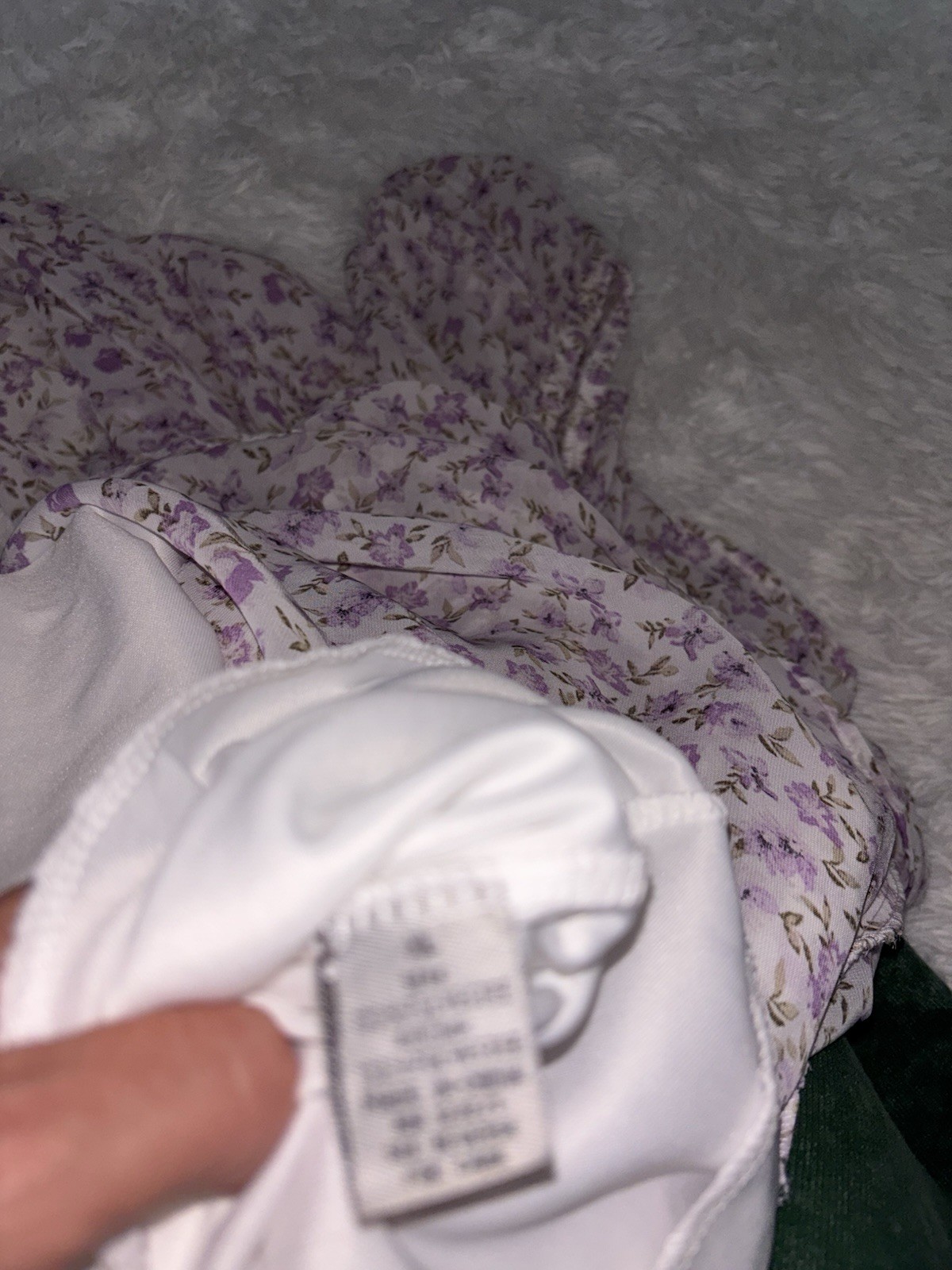 J for Justify sz. XL lavender floral lined romper. Delicate, pretty, grt. shape