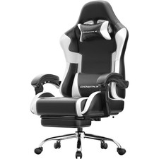 Ergonomic Gaming Chair with Footrest, Heavy Duty 330lbs Office Chair, Massage