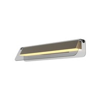 Led Wandleuchte Glas Metall Grau Messing BüRo B:43 Cm 3000 K Wandlampe Blendarm