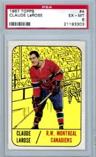 1967 Topps HK #004 PSA 6 Claude LaRose Canadiens 4