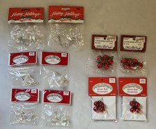 Vintage 90  s Miniature Christmas Craft Lot Ornaments Picks