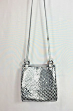 Vintage Silver Metal Mesh Purse Long Shoulder Strap