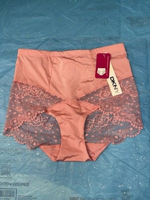 NWT DKNY INSTANTLY SLIMMING BRIEF PANTIES 656103 Peach Size Small