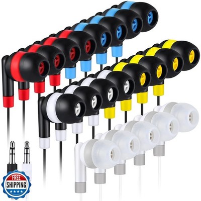 Kanayu 100 Pack Wired Earbuds Bulk for Classroom Ear Headphones Wired Basic S