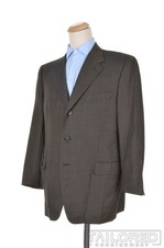 CANALI Solid Brown Birdseye Wool Mens Blazer Sport Coat Jacket - EU 54 / US 44 R