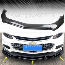 For Chevrolet Malibu 2010-23 Carbon Fiber Front Bumper Lip Spoiler Splitter Kit