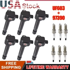 6X Ignition Coils & 6X Spark Plugs for 2009-2015 Honda Pilot Odyssey Acura UF603