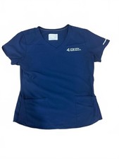 Skechers by Barco Women  s Scrub Top Large Navy Blue LVHN V Neck Medical
