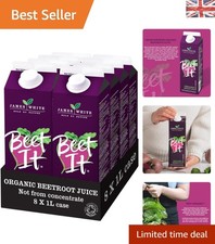 Organic Beetroot Juice 8 x 1L - Sweet & Smooth, Nitrate Rich -
