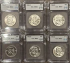 Lot of 6: 1962-D 50C Franklin Half Dollar | Graded ICG - MS63