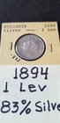 Photo of a Bulgaria 1 Lev Silver (1882-1916) coin from an eBay sale