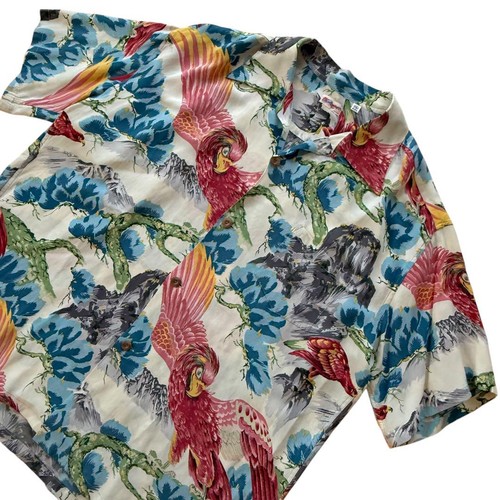 Rare SUN SURF Island Eagle Aloha Shirt 2XL Japanese Rayon Big Size F/S - Picture 2 of 8