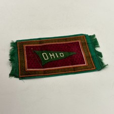 VTG Antique Tobacco Cigarette Murad Rug Felt SMALL w/ Fringe The Ohio State U