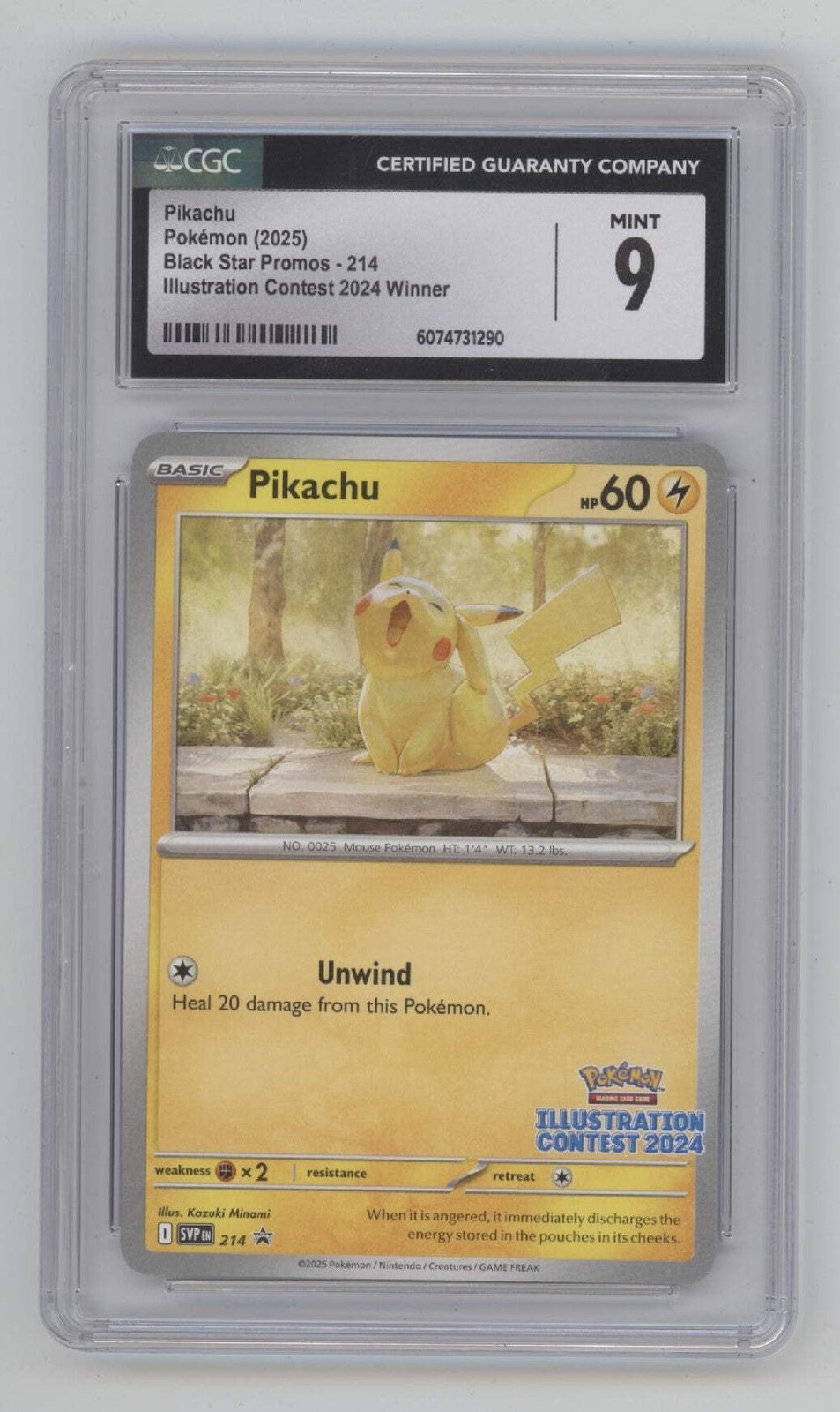 Pikachu Pokemon Scarlet & Violet Promo Illustration Contest 2024 #214 CGC 9 #1