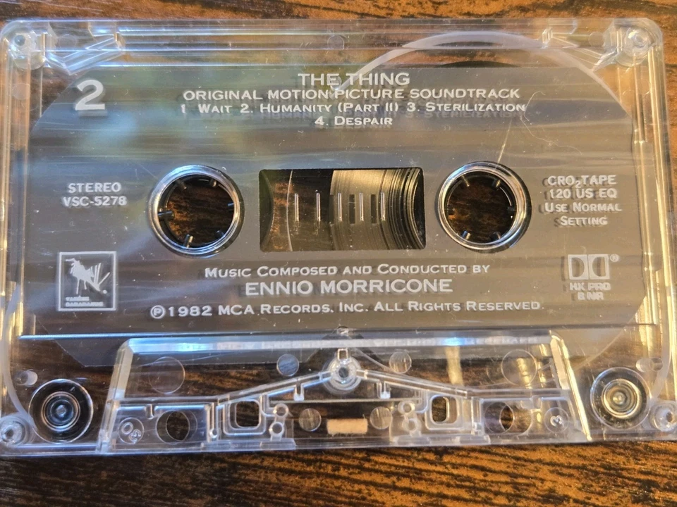 The Thing Ennio Morricone Original Motion Picture Soundtrack Cassette Tape Foto 4 de 4
