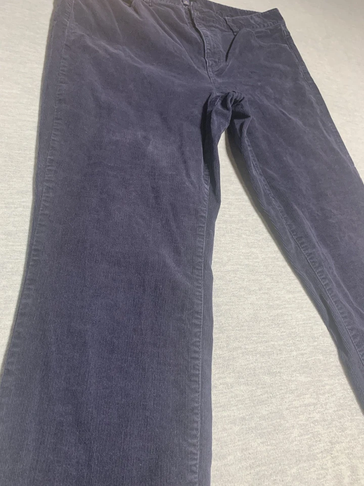 Talbots Women’s Size 14 Navy Heritage Corduroy Pants Mid Rise Straight Leg - Image 4 of 4