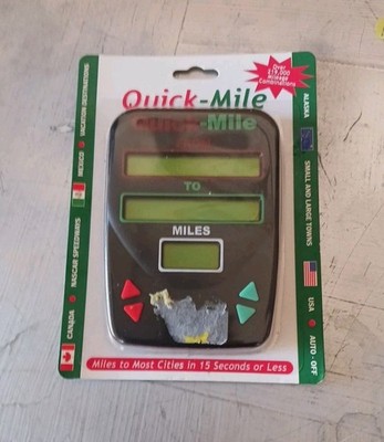 Vintage Quick-Mile Electronic Distance Calculator 1990s Travel Gadget New Sealed