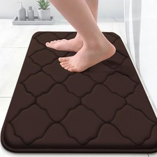 Memory Foam Bath Mat Rug 24x16, Ultra Soft and Absorbent Bathroom Rugs,
