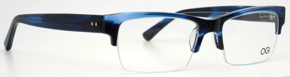 Gafas OGI Evolution 3117 1469 azul marino rectangulares de media montura para hombre 54-18-150 B:34 Foto 4 de 4