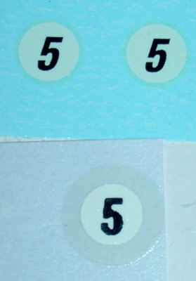Set of 3 waterslide decals for Matchbox Lesney 52b B.R.M. F1 Racing Car & others