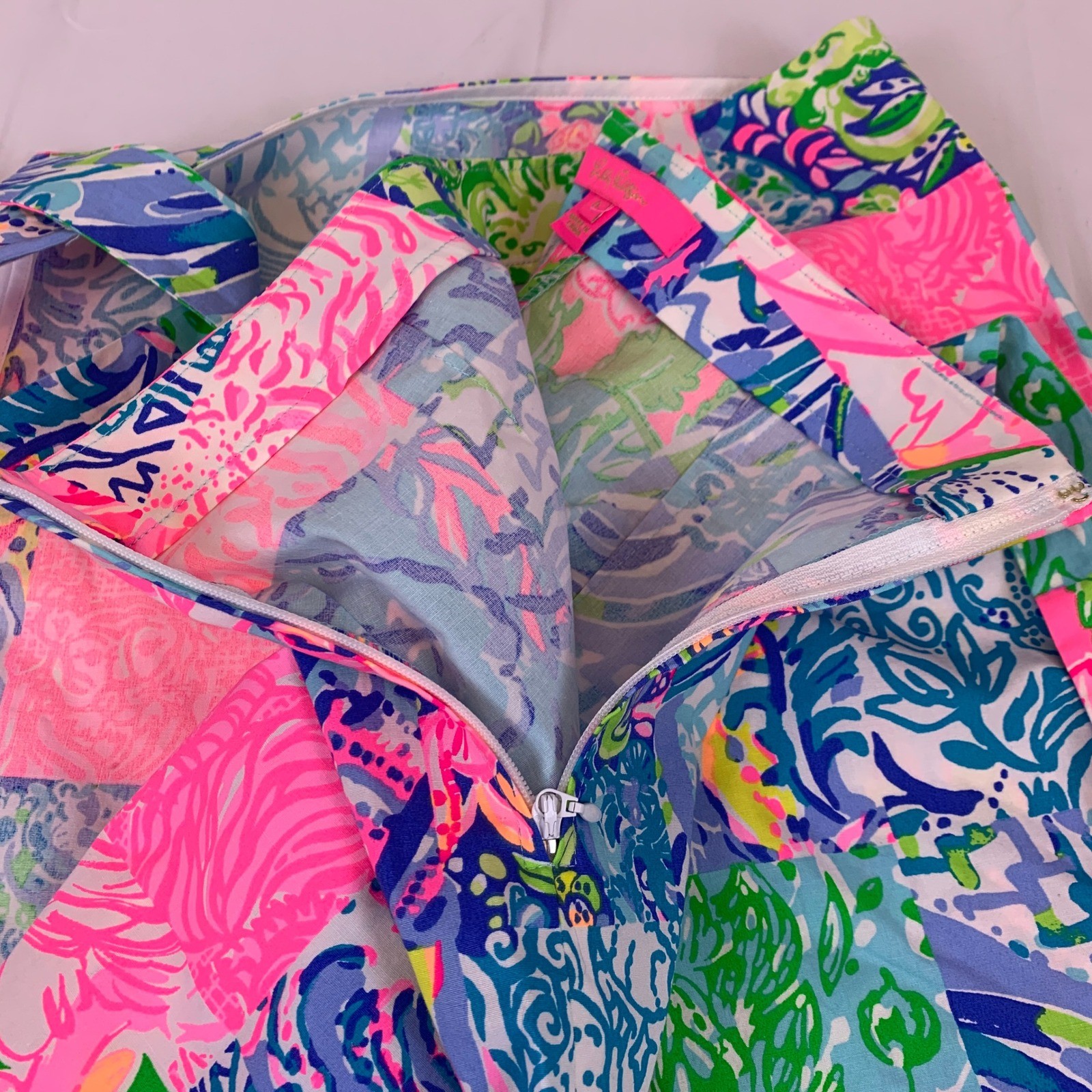 Lilly Pulitzer Patchwork Wrap Skort Multicolor Vi… - image 3