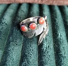 DAL Navajo Sterling Silver  Coral Ring