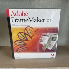 Adobe FrameMaker 7.1 for Windows SEALED Rare XML SGML DTP Software 7 7.0