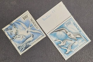 Monaco 1955 "Air" 2x Stamps Mnh & Used