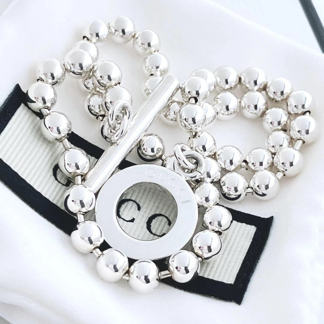 Collier ras du cou Gucci en argent 925 bijou unisexe   pas de rayures, occasion