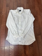 David Donahue Dress Shirt 15 32/33 White 100 Cotton