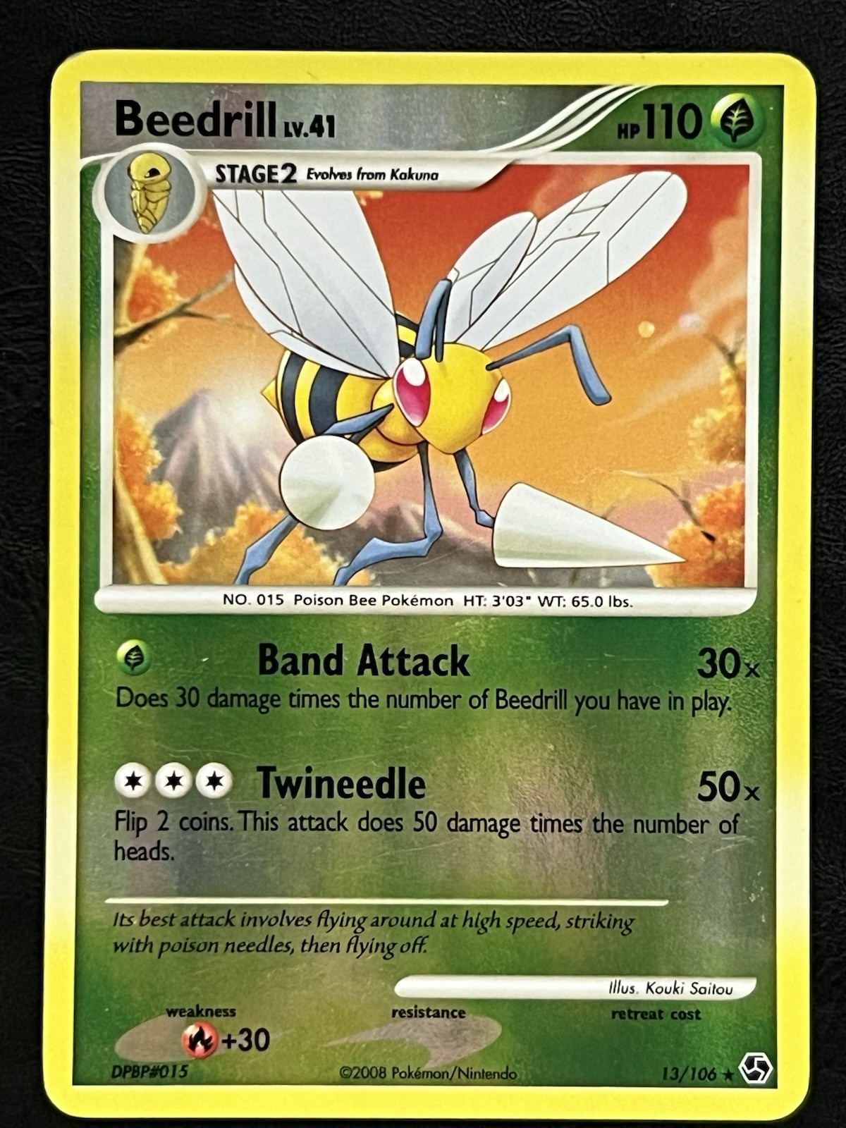 Pokemon Beedrill Reverse Holo - Great Encounters - 13/106 LP