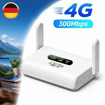 4G LTE Router SIM Karte WLAN Router,300 Mbit/s WLAN SIM-Kartensteck 2 Antenna