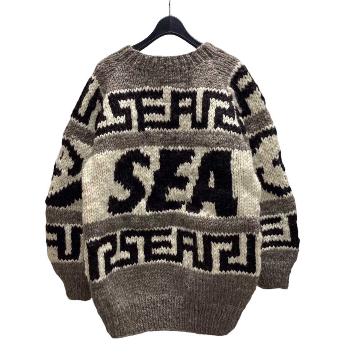 Used Wind And Sea Cowichan Sweater Beige Size L 281224 Used Wind And Sea Cowichan Sweater Beige Size L 281224