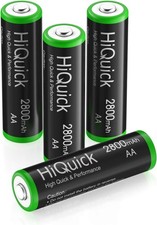 HiQuick AA Rechargeable batteries 2800mAh - High Capacity Performance 4 Counts 9.72 per battery