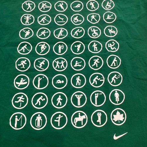Camicia Nike Uomo NYC New York City Parks Verde Bianco Logo Adulto Media CV543-302 - Foto 10 di 14