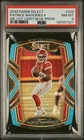 2020 PANINI SELECT DIE-CUT LIGHT BLUE PRIZM #202 PATRICK MAHOMES II PSA 8