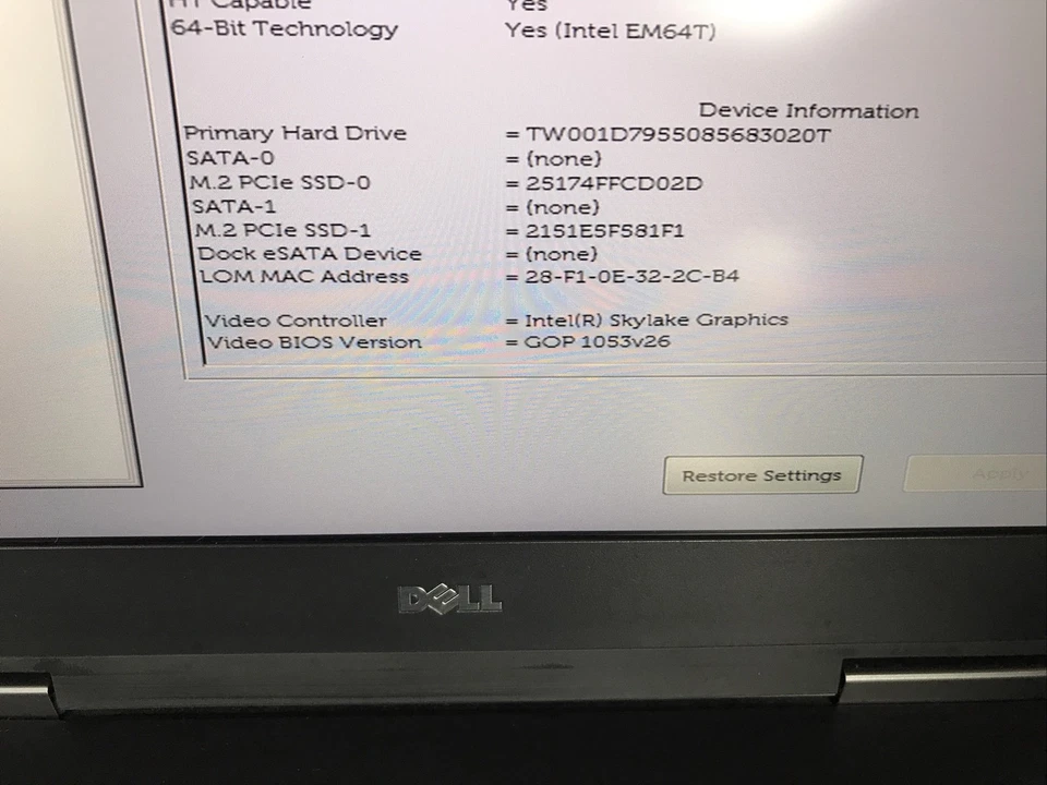 Dell Precision 7710 Intel Xeon E3-1535M 2.90GHz 64GB RAM 1TB+ 512 GB NVMe Win11P - Image 4 of 4