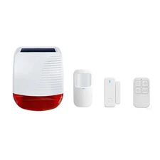 Outdoor Solar Siren Home Security Waterproof Light Flash Strobe Alarm Siren 