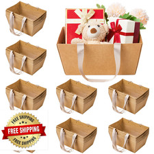 Pinkunn 48-Pcs Empty Gift Baskets Bulk DIY Kit with Handle - 9.8x6.5x4.3"