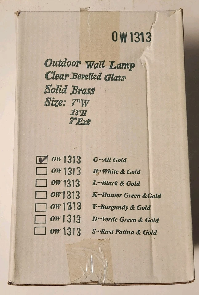 Lámpara de Pared Exterior Vaxcel Lighting OW1313 Latón Sólido-Falta Pieza Foto 2 de 4
