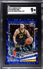 2023-24 Donruss Optic #198 Steph Curry Blue Fast Break Prizm /49