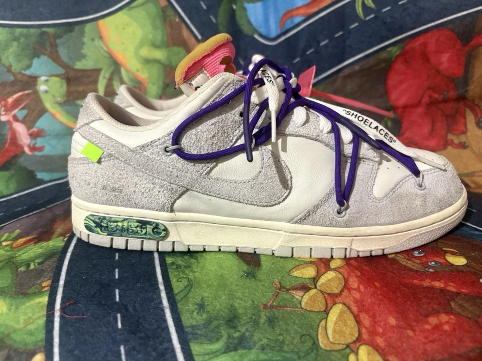 Nike Dunk Low Off-White 15 of 50 Sail Grey Men's Size 13 US DJ0950-101 BRAND NEW - Image 2 of 4