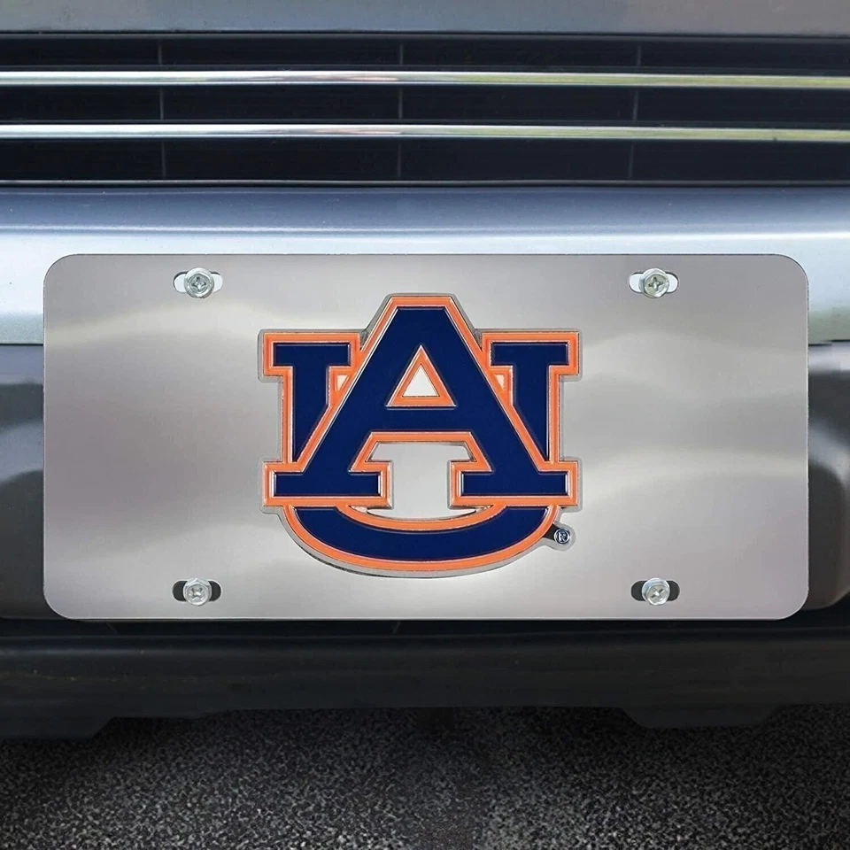Auburn University Tigers License Plate Tag, Premium Stainless Steel Diecast,... - Image 2 of 4