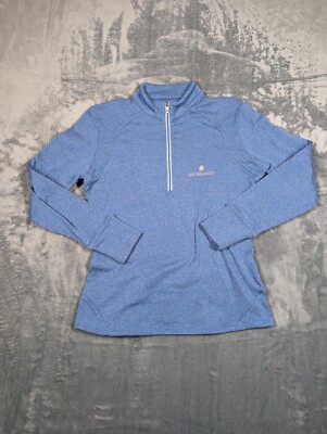 Womens Foot Joy Fullzip Jacket Sz Small Blue Primland Embroidery Speed Pocket