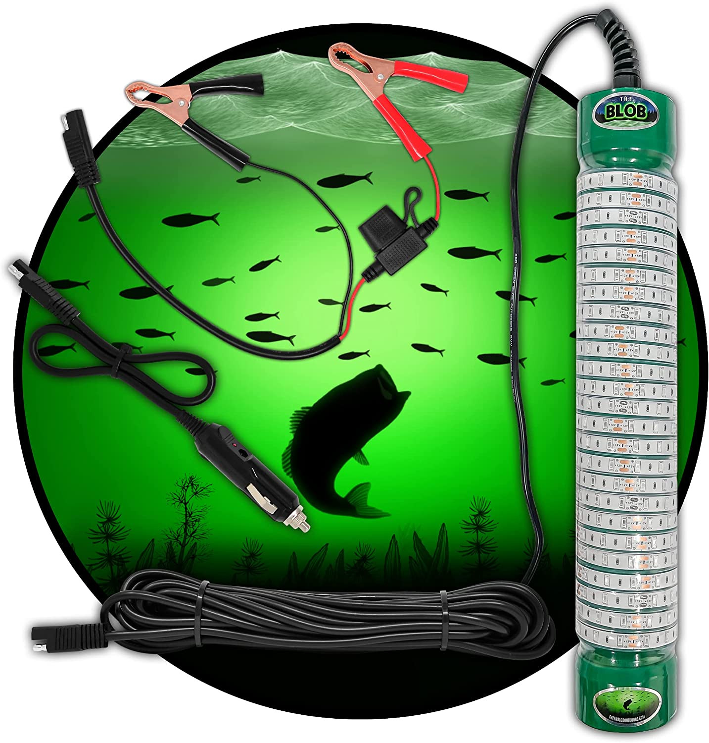 Underwater Submersible 12V LED Light Night Fishing Crappie Ice Squid 15000 Lum
