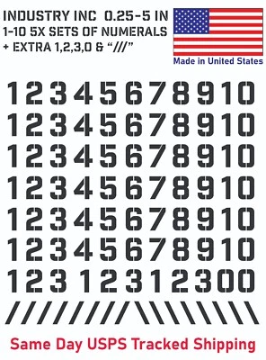 ORACAL 5X 0-10 Industry Inc Vin Decal Sticker Numbers - for Mailbox, Address, Shop