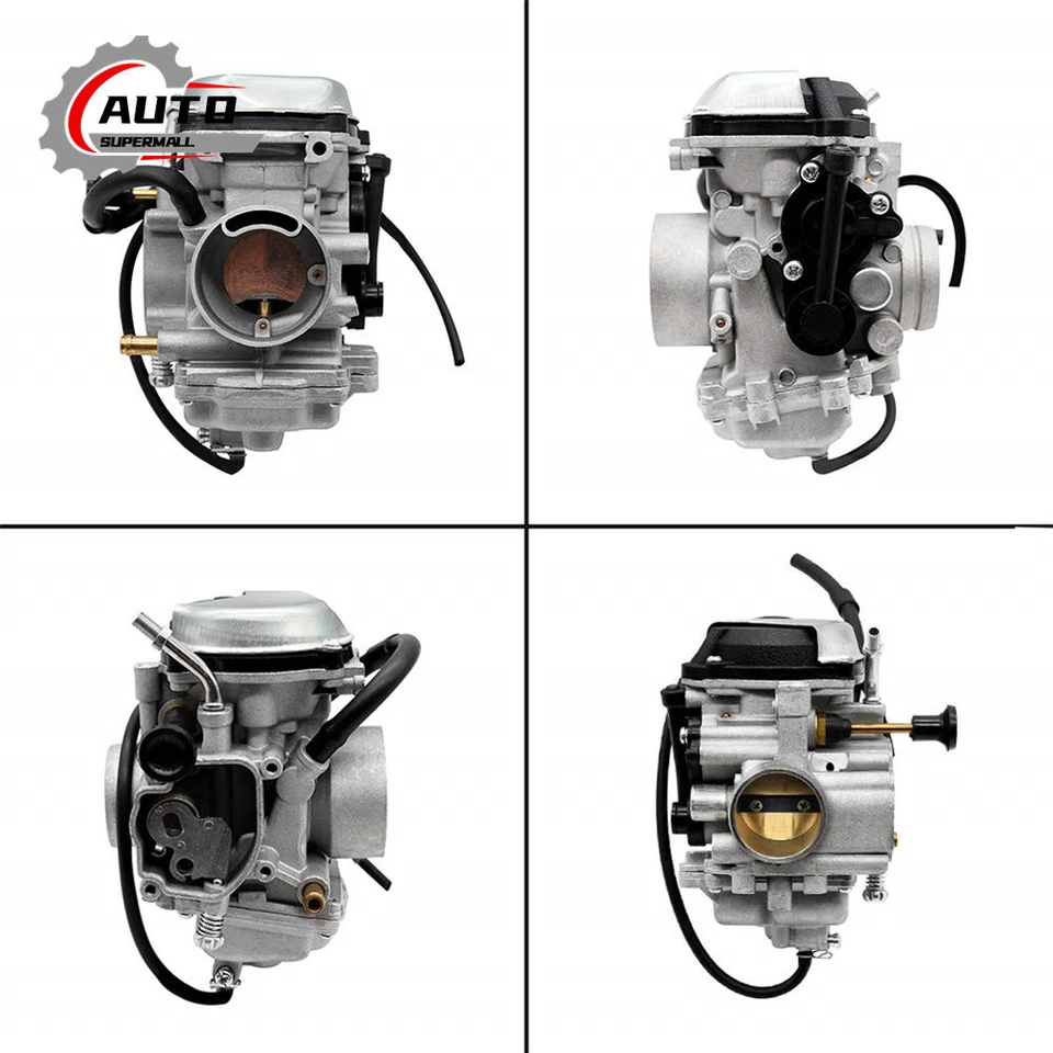 Carburetor For Yamaha Big Bear 350 YFM350 Wolverine 350 YFM350 & Intake Manifold - Image 2 of 4